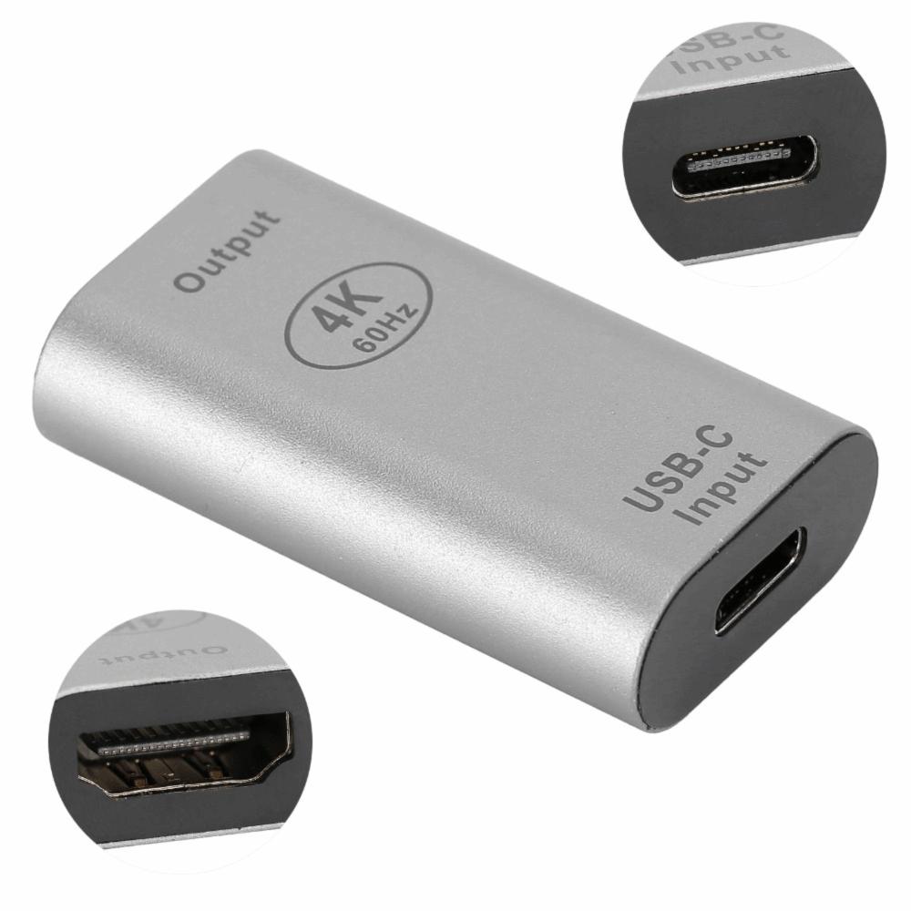 4K 60Hz Samice na Samici Adaptér Plug and Play USB C na HD Převodník Pro Android Zařízení