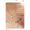 Meier K-stylefashionable Purple Enamel Dripping Glaze Heart Necklace Clavicle Chain Stacked Inssweater Chain