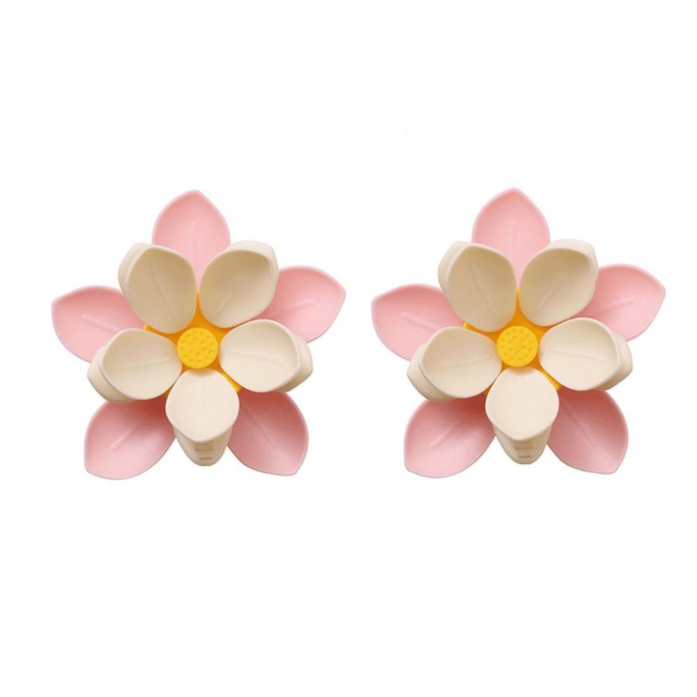 2PCS Double Layer Petal Petal Snack Bag Clip Flower Shape Lotus Fridge Magnet Easy To Storage