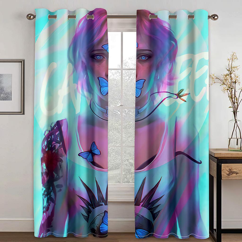 3D Tecknad Serie Sexig Skönhet Gardiner 2 Paneler Pojkar Flickor Rum Sovrum Vardagsrum Arbetsrum Balkong Dekorativa Gardiner