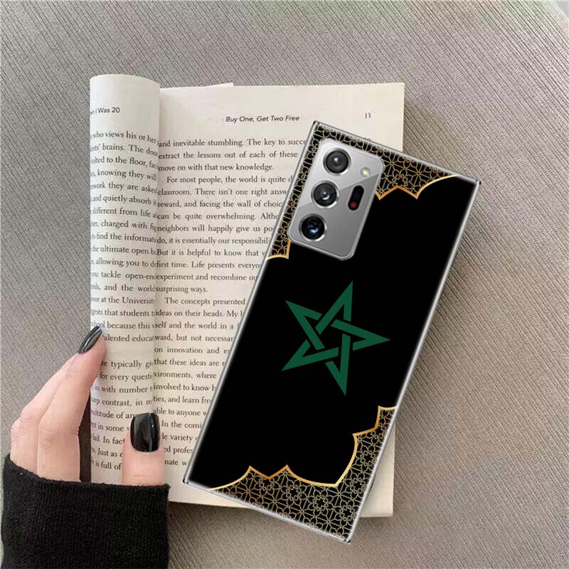 Morocco Flag Soccer Phone Case For Samsung Galaxy S25 Edge S24 S23 FE S22 S26 Ultra S21 S20 S10 Plus Capa Soft