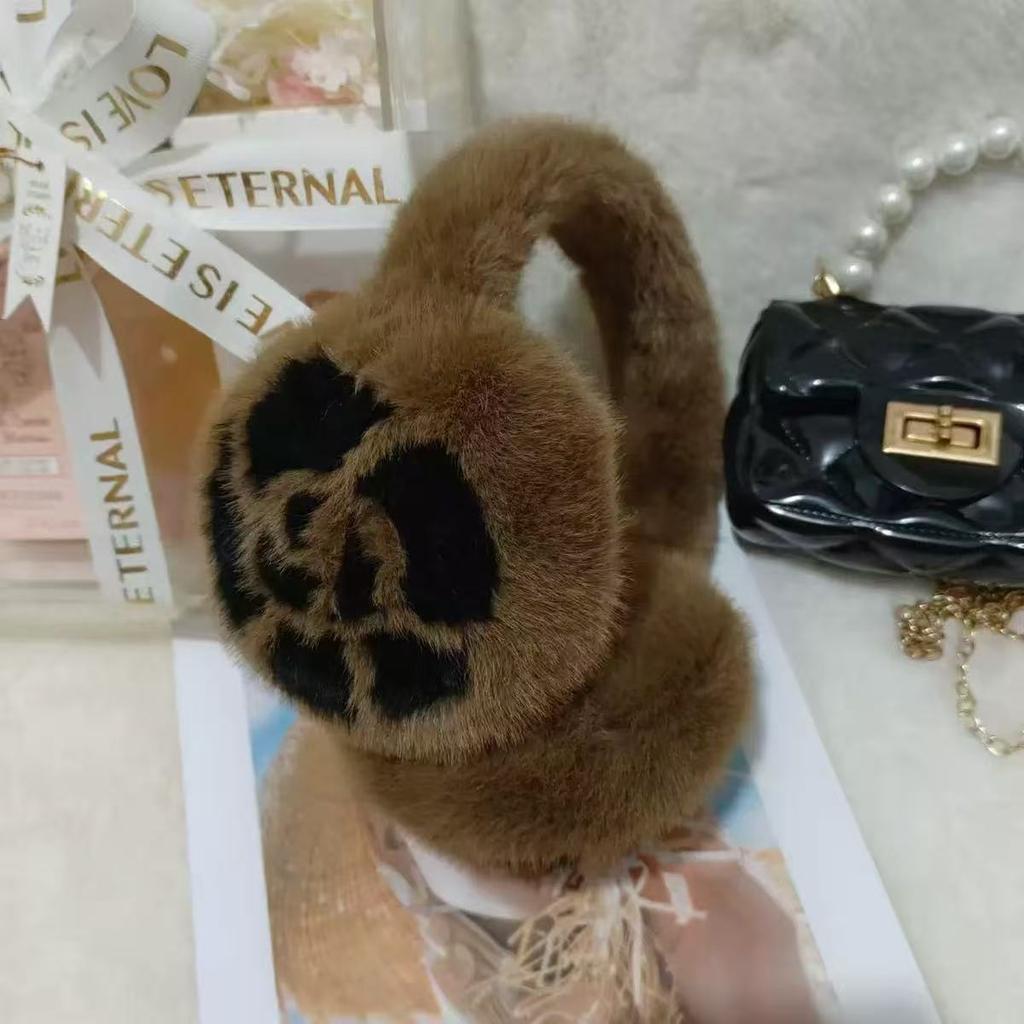 Camellia imitation rabbit fur scarf 23 winter fashionable and elegant women's warm neck cover neck protection small fragrant wind scarf