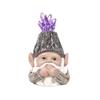 Hear-No See-No Speak-No Gnome Figurine Resin Faux Crystal Garden Dwarf Frog Owl Statue for Home Tabletop Yard Lawn Patio Decor