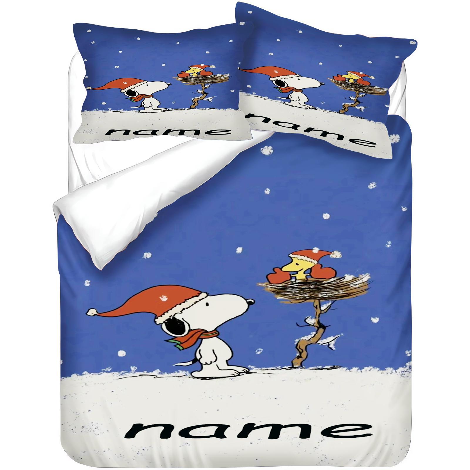 

Comforter Christmascustomization Snoopy Bedding Universal Cute Printed Cartoon Comforter Sets Home Comforter (quilt)-EU Single(135*200cm)3pcs