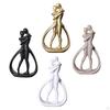 Couple Statue Figure Resin Lovers Sculpture Desk Ornament for Office Shelf Table Bookshelf