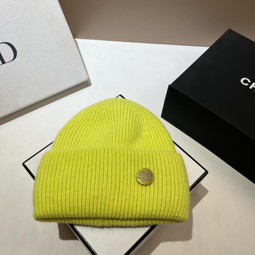 Winter High-Quality Rabbit Fur Knitted Hat Northern Cold Warm Soft Waxy Ear Protection Wool Hat Simple Cold Hat