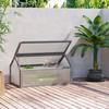 Wooden Cold Frame Garden Polycarbonate Greenhouse with Openable Top Cover, Grow House for Flowers, Vegetables, Plants, 90 X 52 X 50cm, Grey