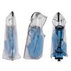 Foldable Golf Club Bag Cover for Rainy Play, Transparent PVC Golf Bag Protector Guard with Lower Fastener Point for Easy Carry and Storage