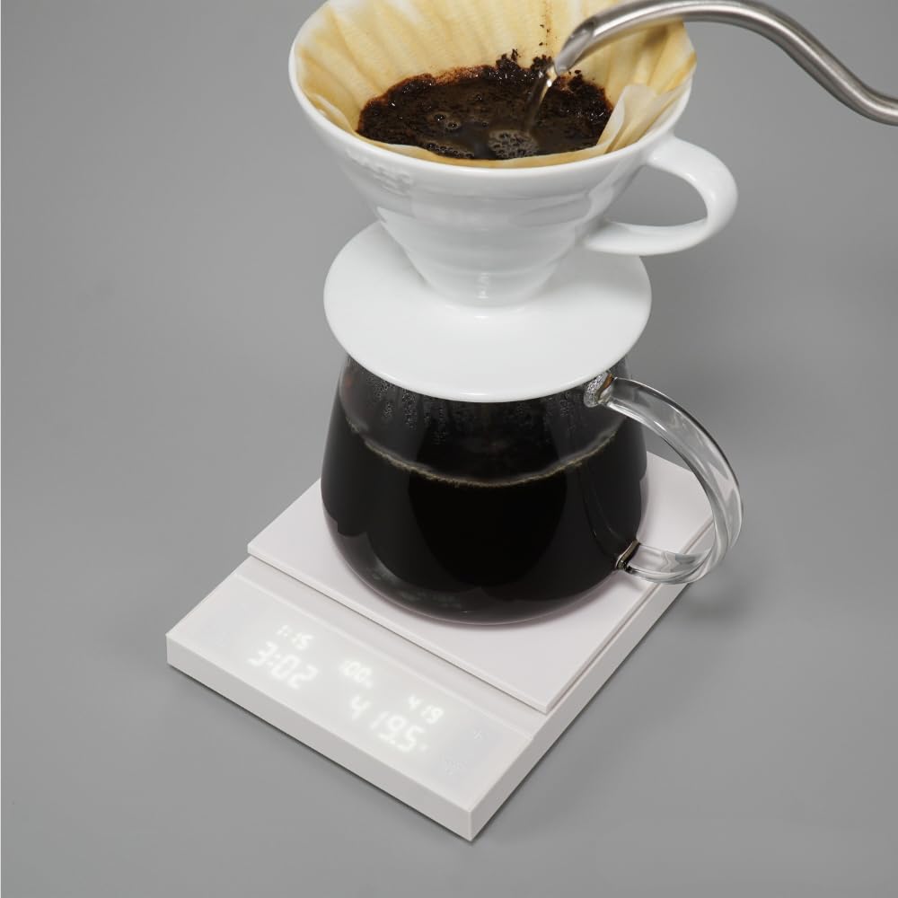 HARIO Polaris Coffee Scale, White, CST-2000-W, Perfect for Coffee, Gift