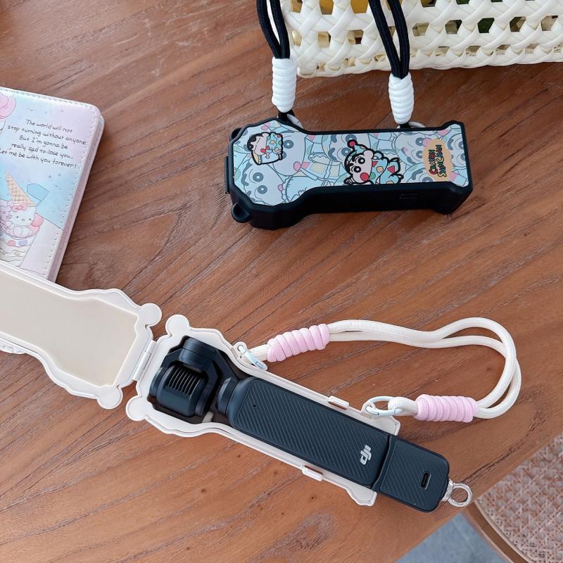 DJI Pocket 3 4 Compatible Camera Protective Case With Strap Cartoon KT Cat Shinchan Design Vloggers