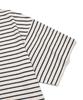 COVERNAT Terry Stripe Open Collar T-Shirt Navy