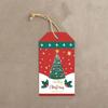 50Pcs Cartoon Pattern Christmas Gift Tag Color Printed DIY Gift Wrapping Label  Holiday