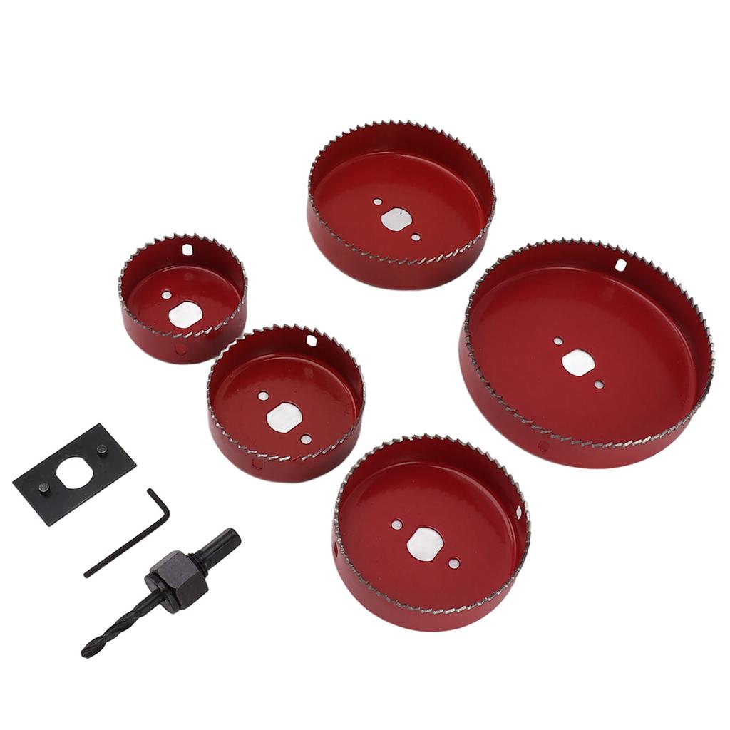 8 Piece Set Hole Saw Center Drill Bit Cutting Hole Opener Woodworking Hole Cutter for Metal Plastic Wood Plate