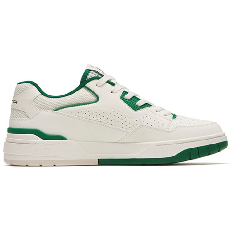 Anta Flame 4.0 Antidérapantes Résistantes à l'abrasion Basses Chaussures de Skateboard Homme Blanc Vert 112328081-5