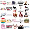 50 Sheets of Creative DIY Waterproof Lawyer Stickers for Journaling and Decoration