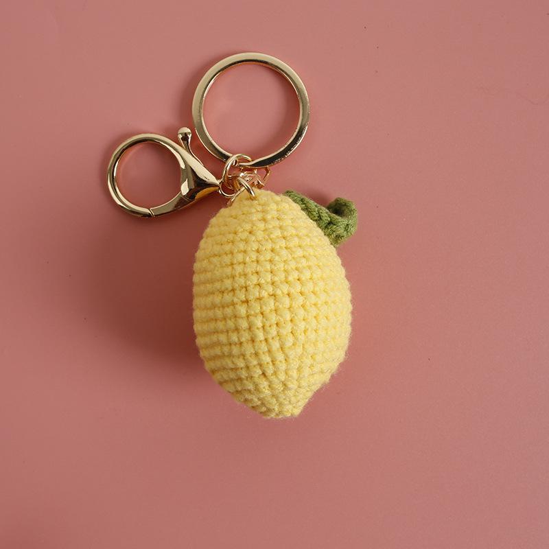 Handmade Summer Fruit Pendant Yarn Keychain