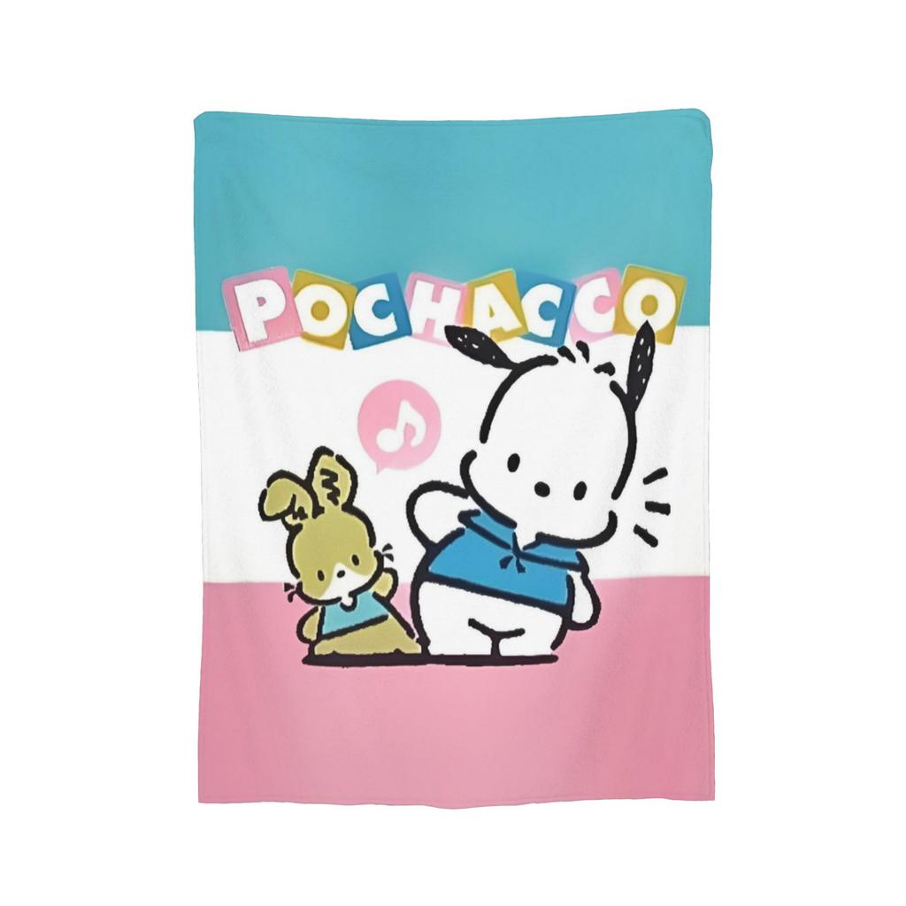 Pochacco Cute Blue Flannel Blanket Cartoon Dog Awesome Throw Blanket for Bed Sofa Couch 125*100cm Bedspreads,