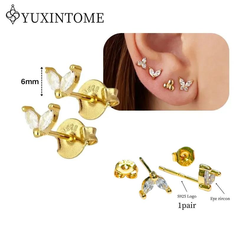 Dames 925 Zilveren Oorstekers Kristal Zirconia Waterdruppels Stud Hoops Goud Huggie Oorbellen Premium Luxe Feest Sieraden