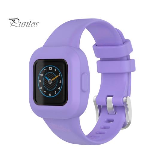 Silicone Watch Band One-piece Soft Wrist Bracelet Strap Watchband for Garmin Fit JR3/Vivofit Jr.3