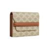 Celine Triomphe Monogram Canvas And Lambskin Card Holder Women Accessories Light-Gray 10E242FI8-02GR