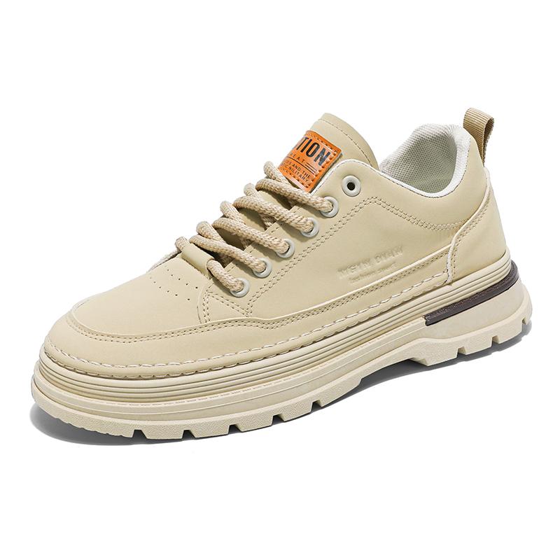 Shoes For Man New Men's Sneaker Shoes Autumn Thick Soled Fashion Luxury Leather Casual Workwear Sneaker Motorcycle Shoes