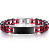 Motorrad Kettenarmband für Mann Schwarz Rot Edelstahl Fahrrad Schmuck 9,05 Zoll Rock and Roll Herrenarmbänder Großhandel