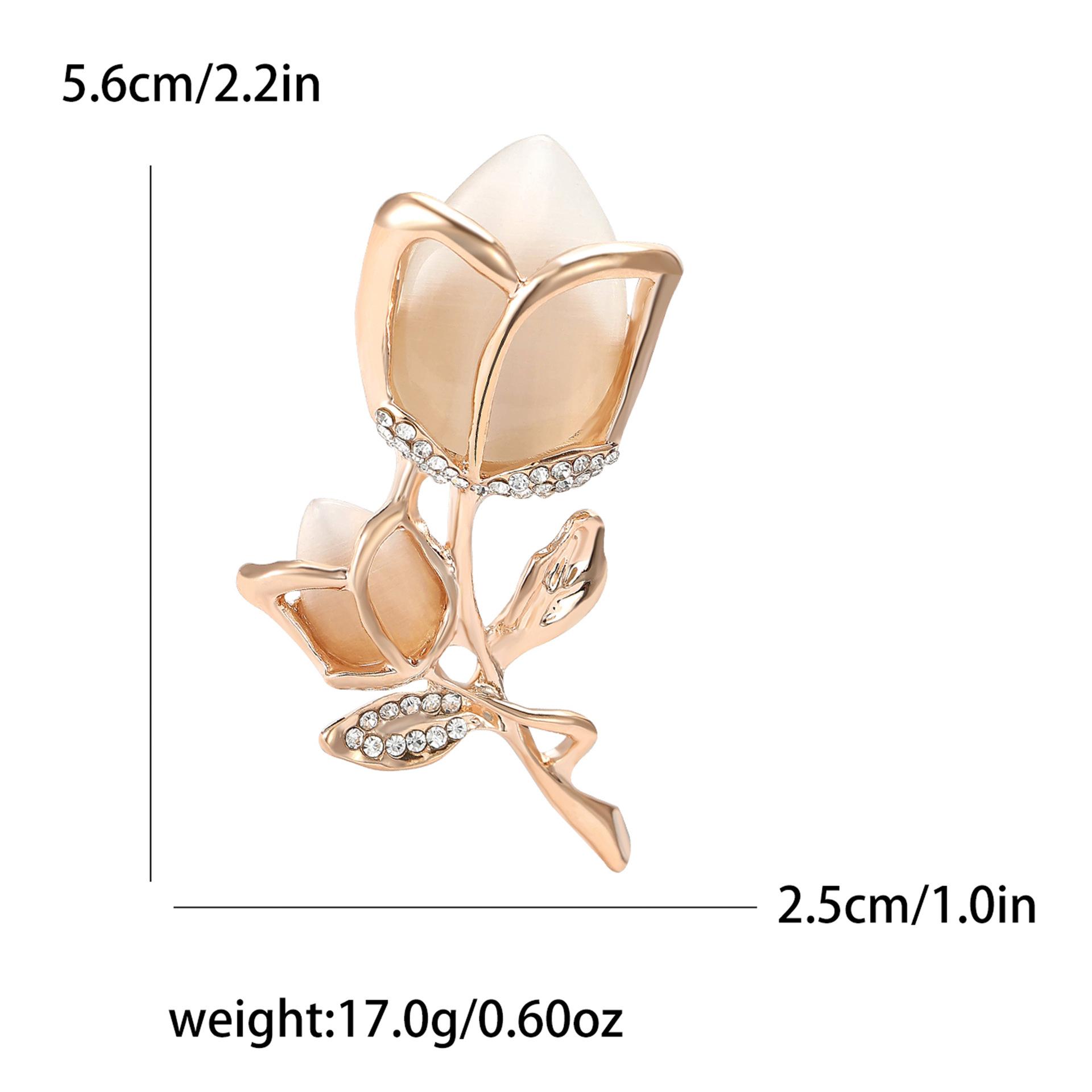 

Модная брошь-тюльпан из сплава со стразами, креативная универсальная женская брошь для пальто и корсажа