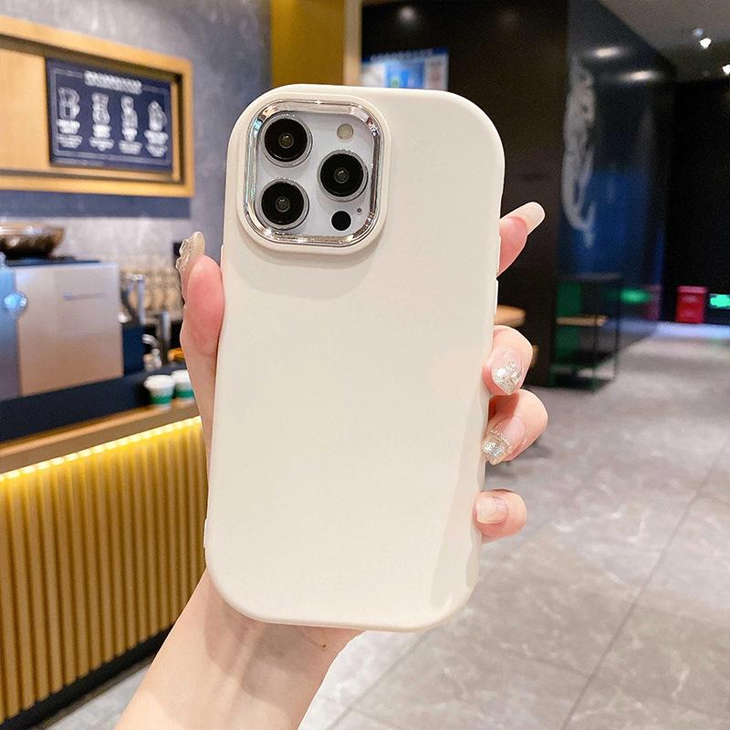 Metal Little Fat Girl Applicable IPhone15 Mobile Case 14ProMax Simple 16 Silicone 12 Apple 13 Protective Case