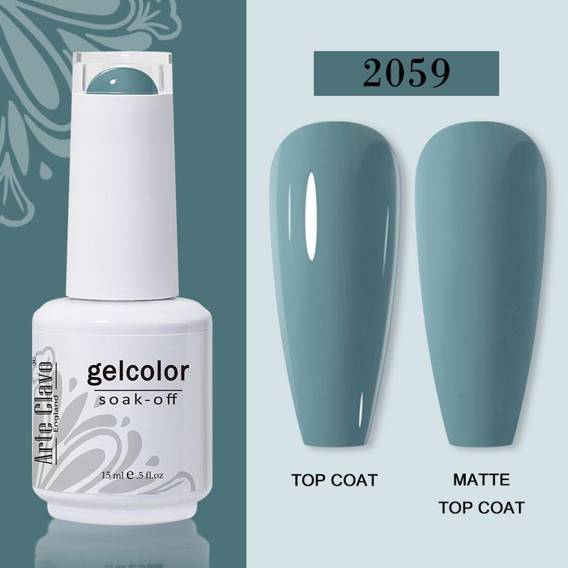 Arte Clavo Nail Gel Polish 15ml Soak Off Gel Varnish Colorful Glass Bottle Bright Color Glitter Varnish Nail Polish