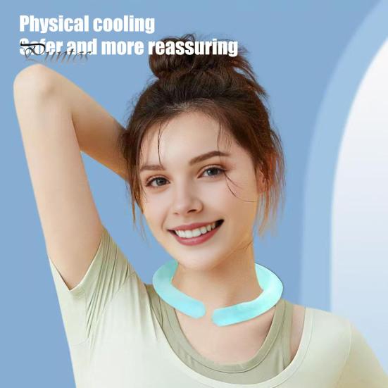 Portable Neck Cooler Cooling Tub for Summer, Lightweight Wearable Cooler, Reusable Tube Ice Cold Ring, Heatstroke Prevention Wrap Collar Skin-friendly