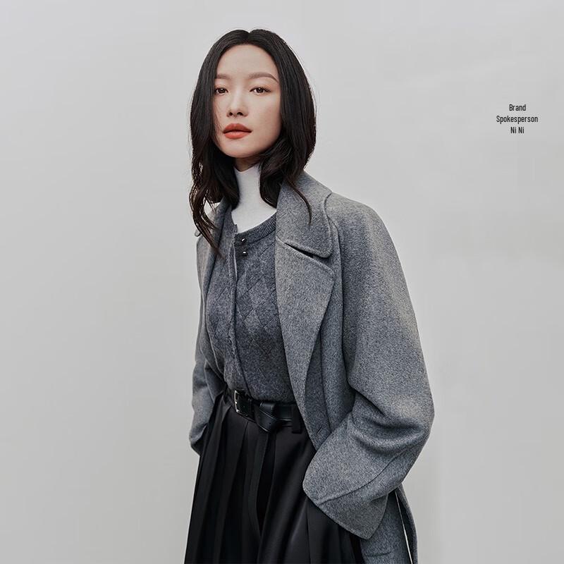 Women's Korean Style Mid-length Wool Blend Coat