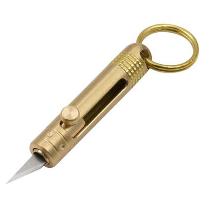 Colgante Llavero Cuchillo de Latón para Exterior, Desmontaje, Cuchillo Utilitario Express, Papelería de Oficina, Suministros de Corte