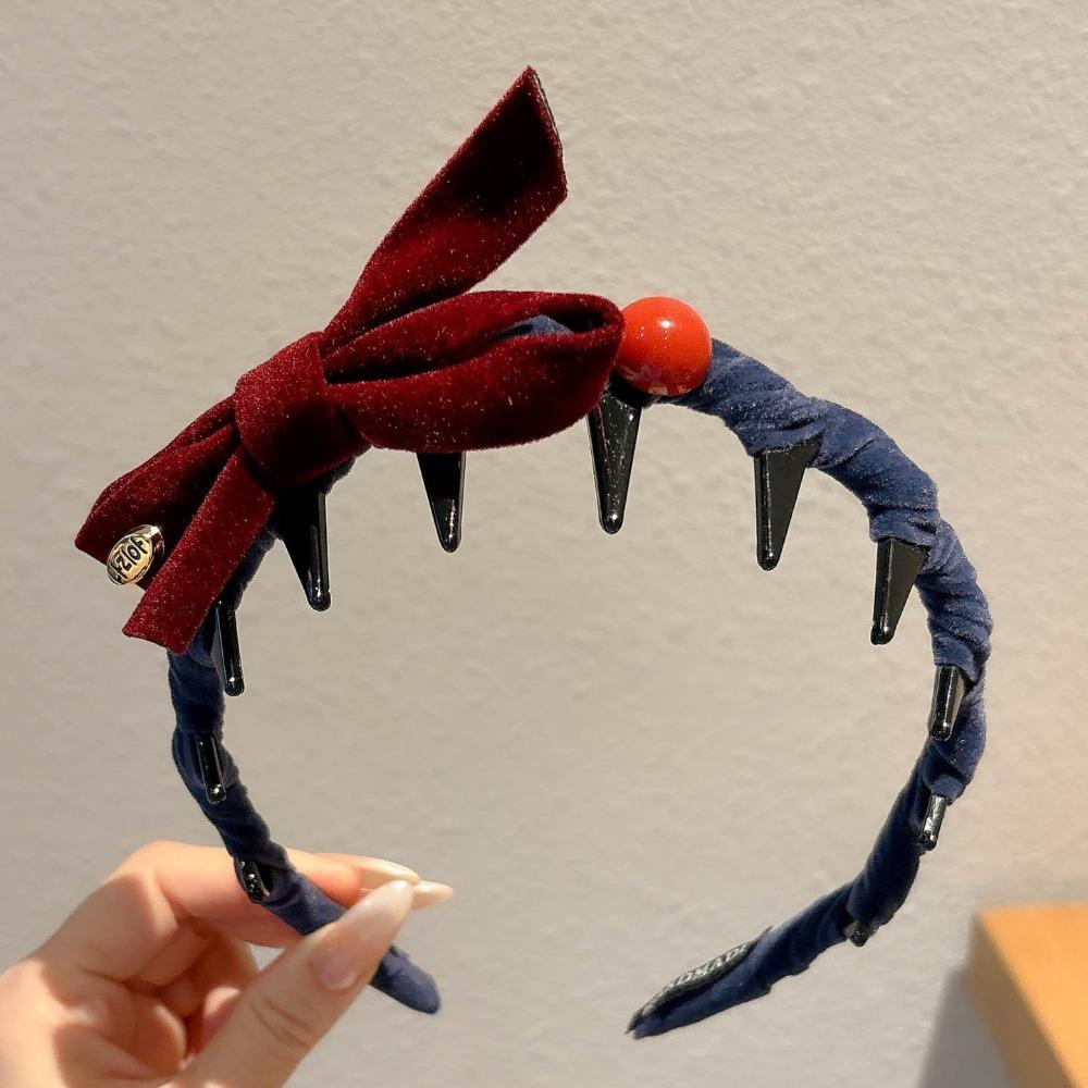 Non-slip Bow Headband U-shaped Tooth Comb Hair Hoop  New Year Hair Styling Accessories