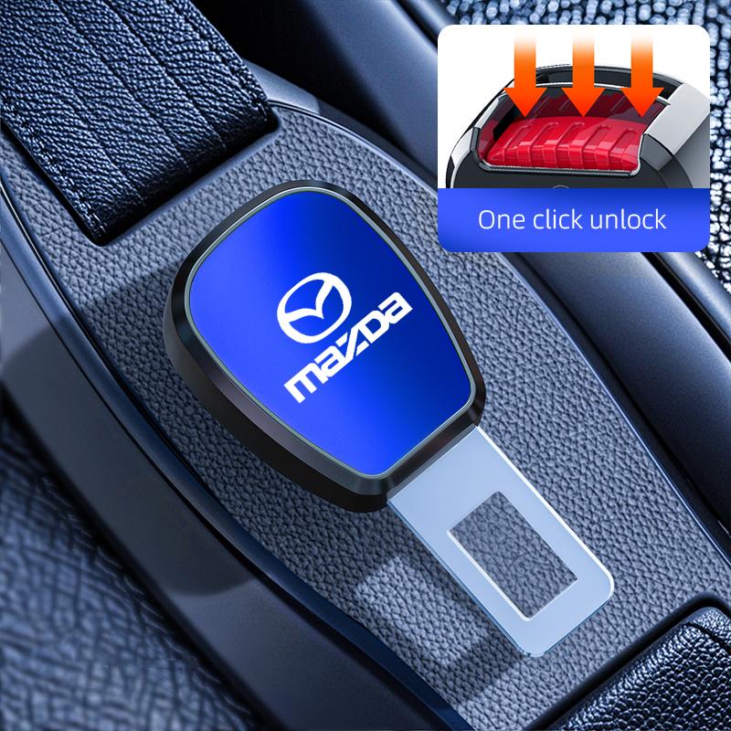 Car Seat Belt Clip Extender Customization Emblem Accessories For Mazda 3 6 CX5 2 CX3 CX9 MX5 RX8 Axela Demio Atenza MS GJI GH