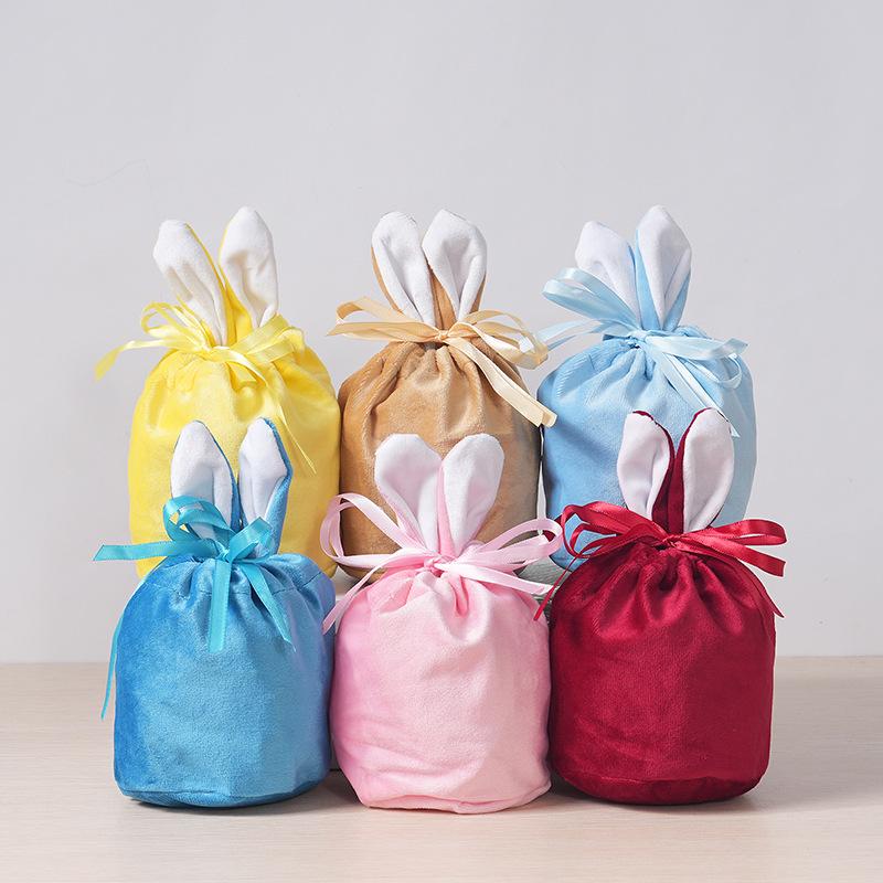 Easter Velvet Bunny Ears Gift Box - Creative Candy Party Bag