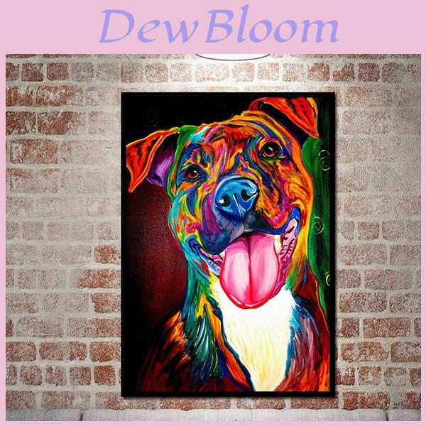 Modern Animal Canvas Wall Art With Spray Painting For Living Room Decor
