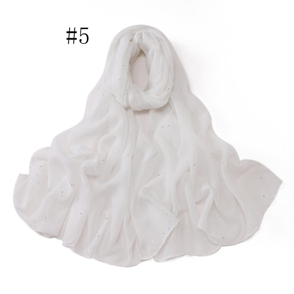 New Shiny Rayon Hijab Scarf For Woman Muslim Hijabs Shawls Cotton Linen Headband Fashion Long Wraps Female Islam Turban Scarves