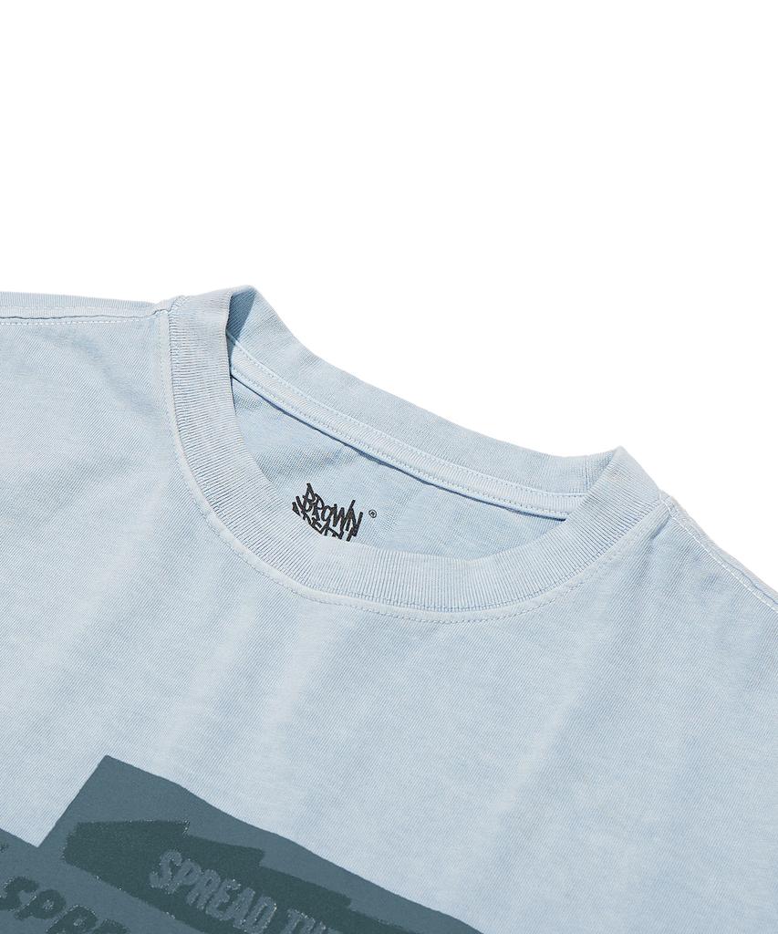 BROWNBREATH Ads Pigment Tee - Blue
