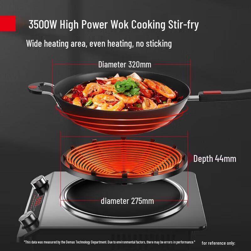 Demashi 3500W Commercial Concave Induction Cooktop