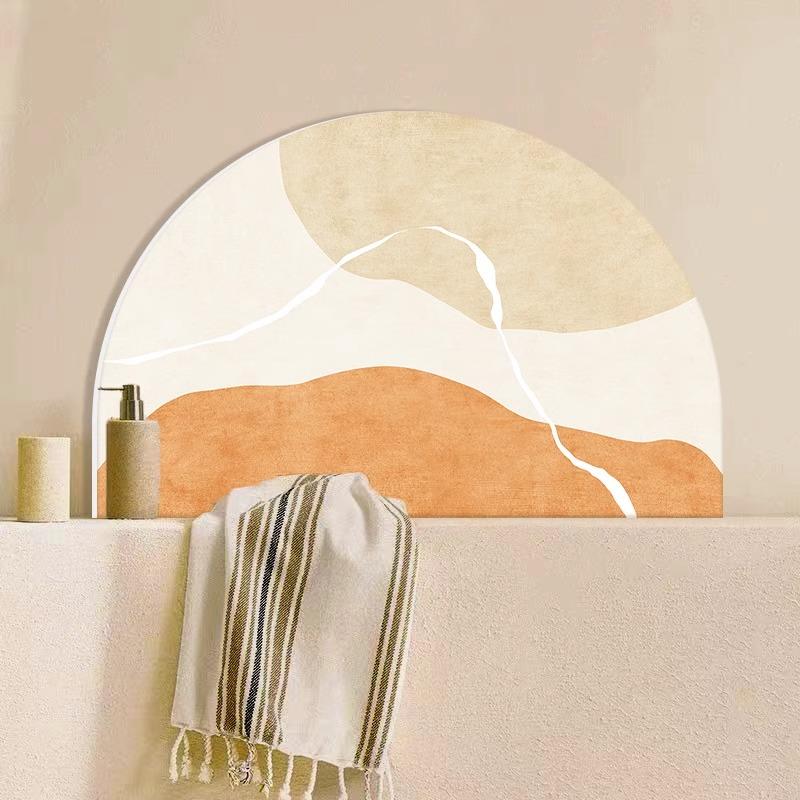 Bathroom diatomaceous earth floor mat, absorbent anti slip mat, quick drying anti fouling foot mat at the entrance of the door