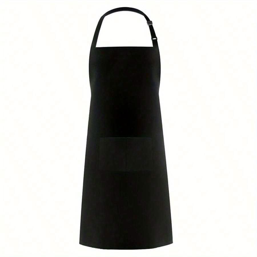 1pc Adjustable Bib Apron Waterproof & Oilproof, Suitable For Home Kitchen Cooking, Chef, Outdoor BBQ And Painting, Kitchen