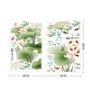 Pvc Lotus Carp Flying Bird Wall  Stickers Chinese Style Vinyl Wall Self-adhesive Wallpaper Bedroom