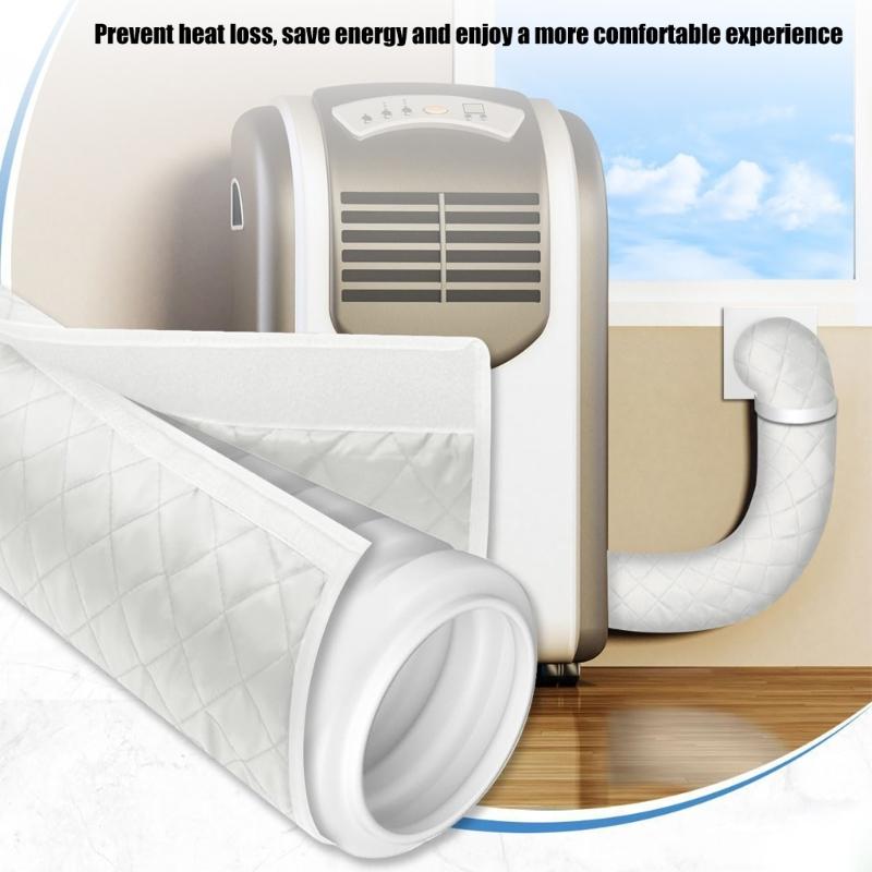 Portable Air Conditioning Duct Insulation Sleeves With Fastening Bands For Easy Installation And Temperature Management