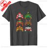 Weihnachten Gamer Controller Weihnachten Gaming Männer Jungen Jugend T-Shirt Rundhals Kurzarm Lässig Weich Bequem Viele Farben Oberteile