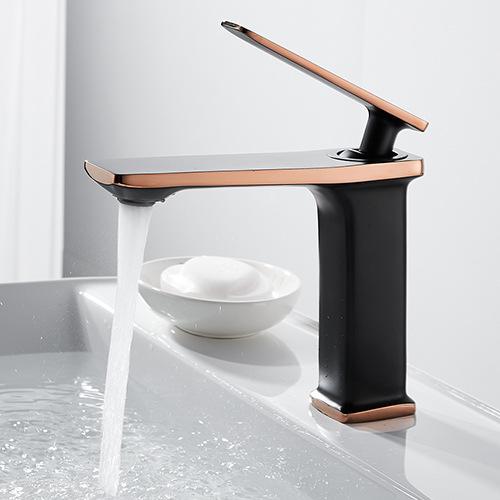 White Brass Basin Faucet Bathroom Sink Faucets Hot Cold Water Mixer Crane Deck Mounted Single Handle Hole Bath Kitchen Taps
