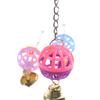 Bird Parrot Toy Colorful Swing Ball Toys with Bell Hanging Toy Cage Decorative Accessories for Small Medium Birds