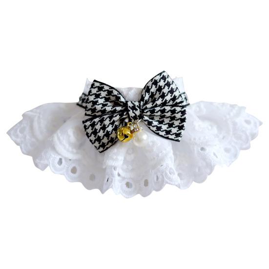 Pet Collar Lace Edge Decorating Fashion Pet Bibs Scarf Handcrafted Wreath Accessories for Outside