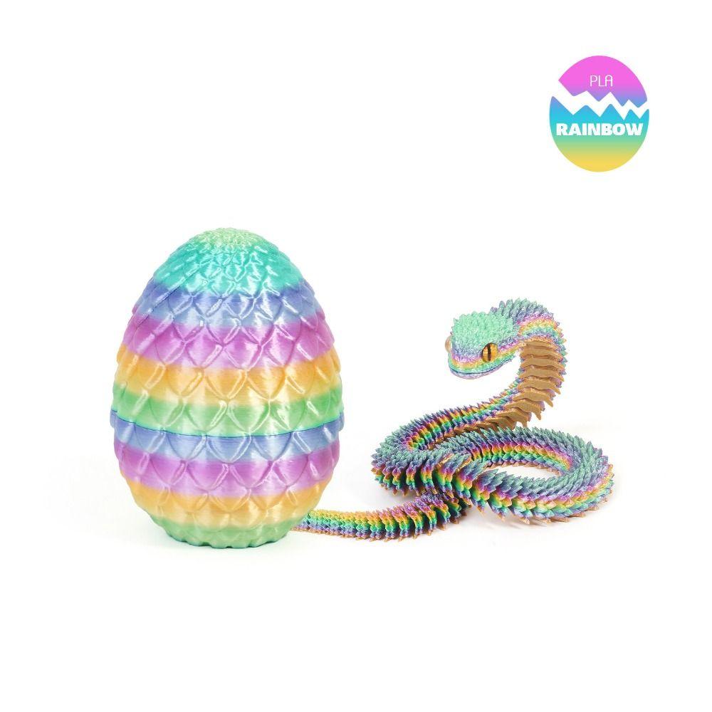 Creative 3D Printed Snake Egg All-in-one Molding Animal Simulation Model Kid Gift
