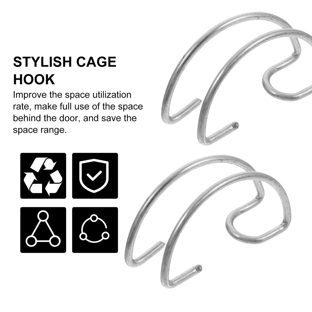 40pcs Chicken Cage Door Hooks Detachable Breeding Supplies Bird Cages Wire Hooks Stylish Creative Home Storage Tools