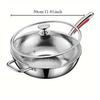 304 Three-layer Steel Stir Fry Pan, Hammer Patterned Stir Fry Pan, Round Bottom Pan, Induction Cooker, Gas Stove Special